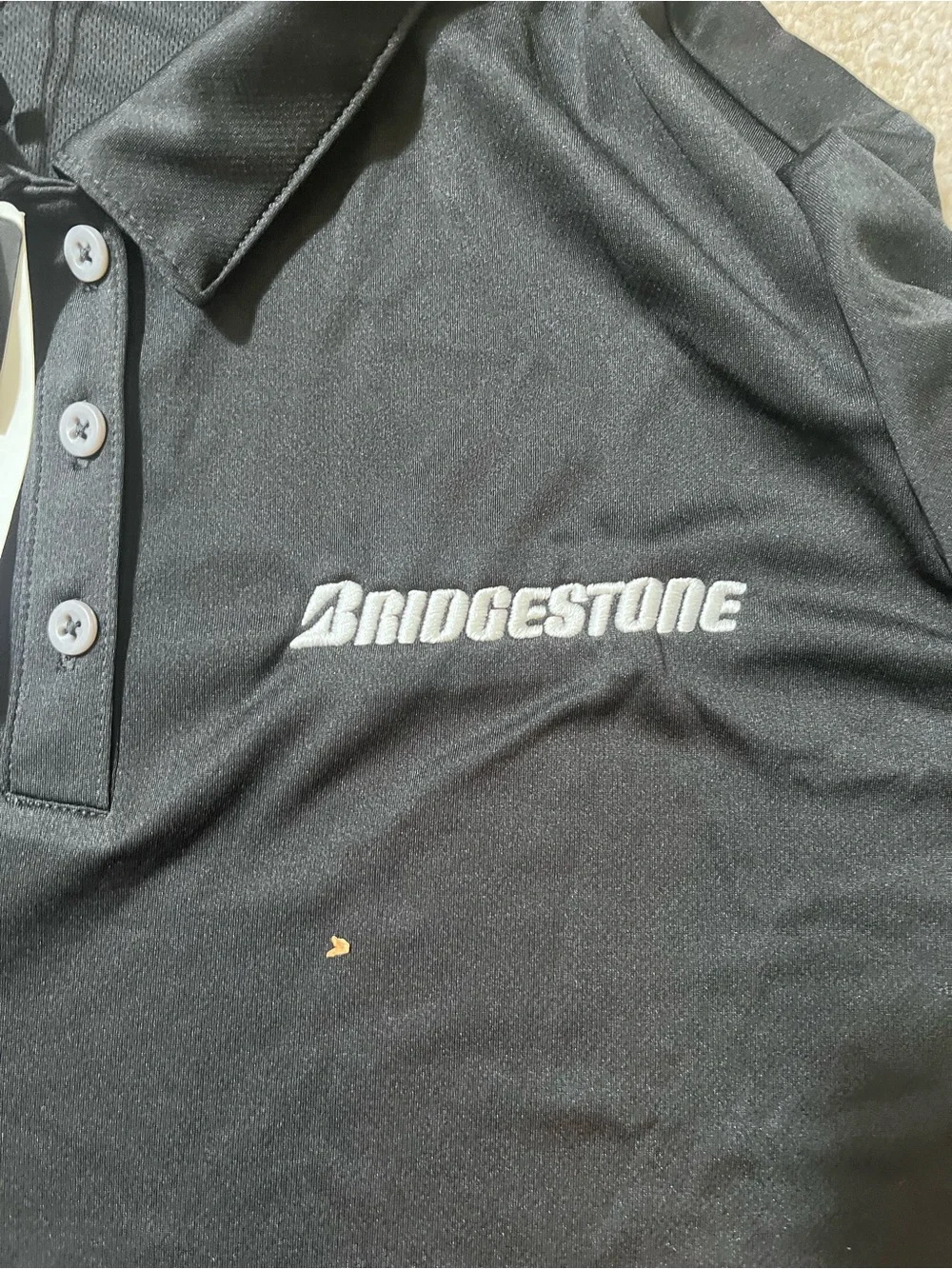 adidas Men’s Black Bridgestone Logo Golf Polo